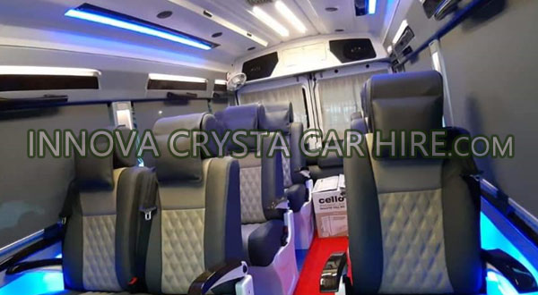 12 seater 2x1 luxury tempo traveller hire delhi