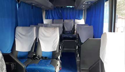 13 seater sml suzi 2x1 luxury mini ac coach hire in mumbai