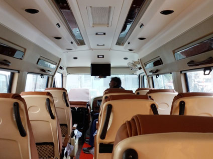 16+1 seater luxury tempo traveller hire in india