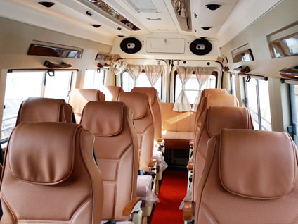 16 seater 2x1 luxury tempo traveller hire in india
