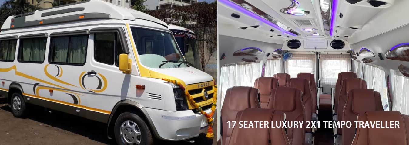 17 seater luxury 2x1 tempo traveller hire in mumbai maharashtra