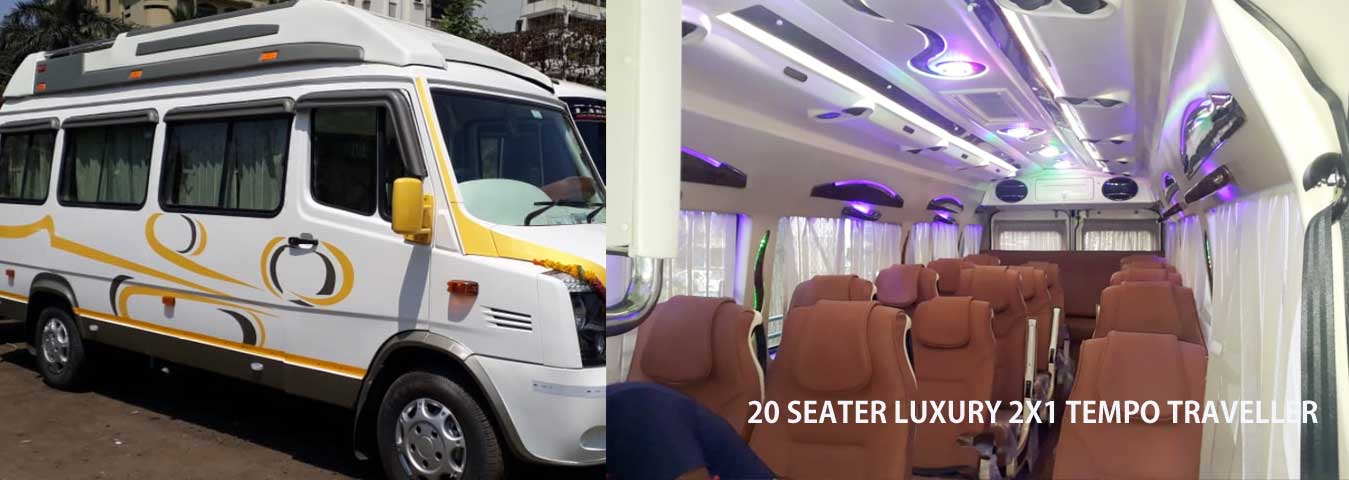 20 seater luxury 2x1 tempo traveller hire in mumbai maharashtra