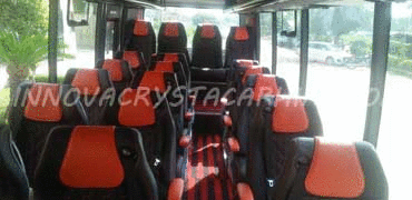 20 seater fully pack glass marcopolo imported mini coach bus hire in delhi noida gurgaon india