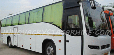 41 seater volvo luxury coach bus with toilet washroom rental in india