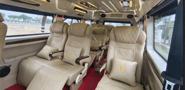 12 seater recliner seats luxury tempo traveller hire in delhi