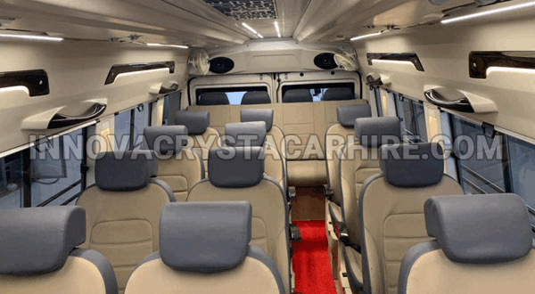 15 seater luxury 2x1 maharaja tempo traveller hire delhi