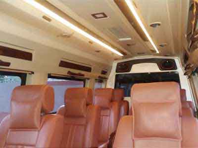 9 seater deluxe 1x1 maharaja tempo traveller hire in delhi